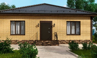 Проекты одноэтажных домов из кирпича | Строй-Кнс - Канск от 3600 рублей